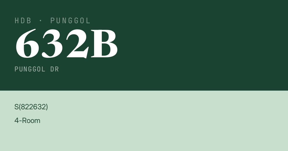 Blk 632B Punggol Dr HDB Resale | Price, Transactions & Rental Data