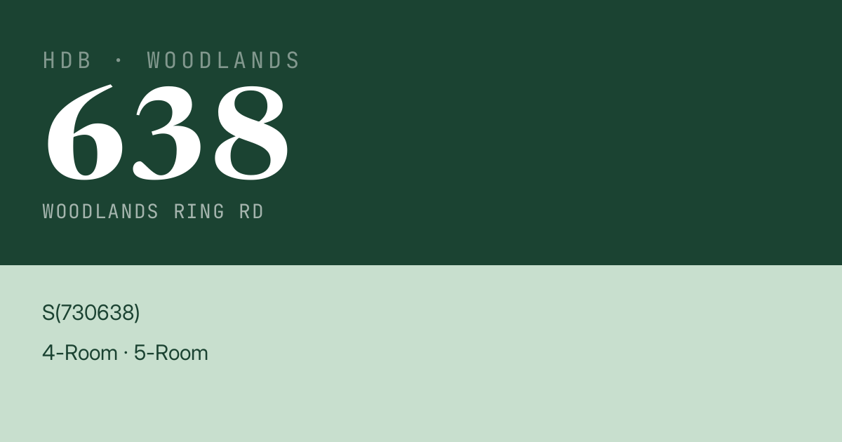 Blk 638 Woodlands Ring Rd HDB Resale | Price, Transactions & Rental Data