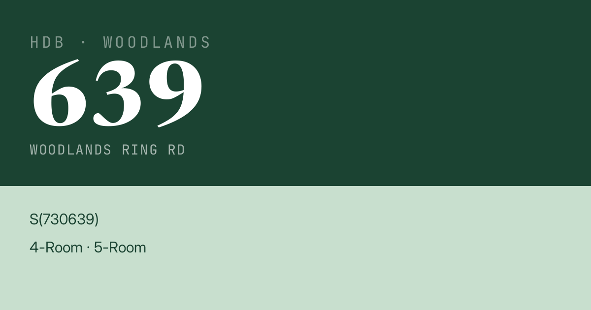 Blk 639 Woodlands Ring Rd HDB Resale | Price, Transactions & Rental Data
