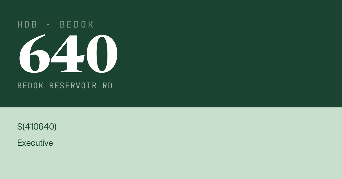 Blk 640 Bedok Reservoir Rd HDB Resale | Price, Transactions & Rental Data