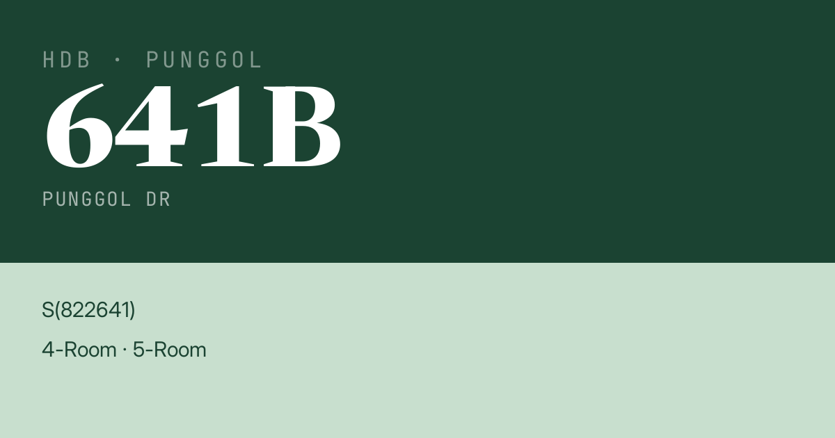Blk 641B Punggol Dr HDB Resale | Price, Transactions & Rental Data
