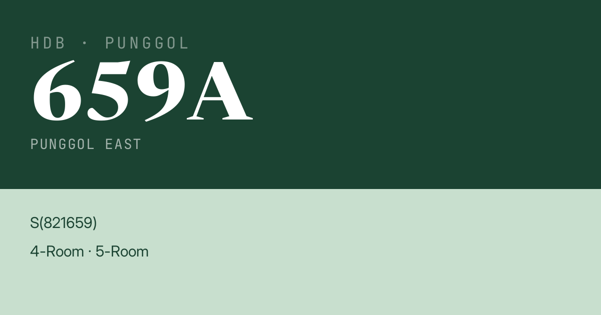Blk 659A Punggol East HDB Resale | Price, Transactions & Rental Data