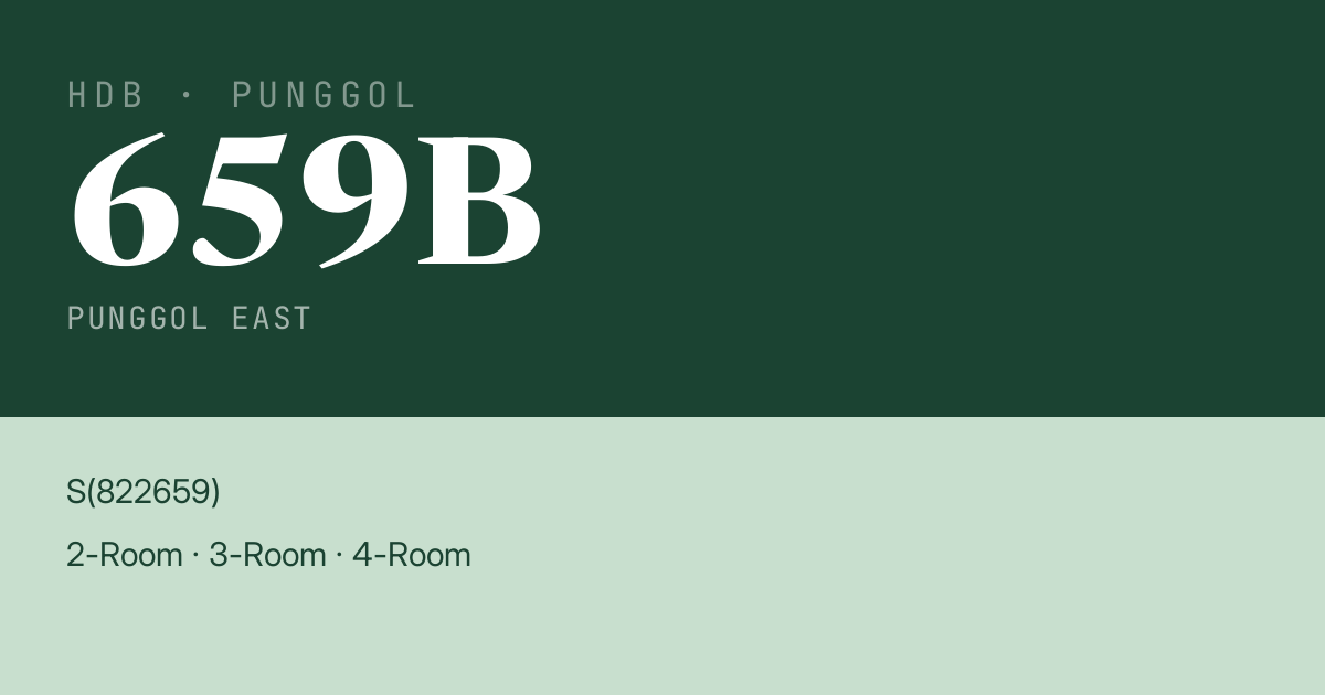 Blk 659B Punggol East HDB Resale | Price, Transactions & Rental Data