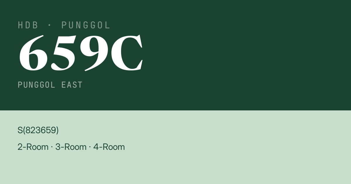 Blk 659C Punggol East HDB Resale | Price, Transactions & Rental Data