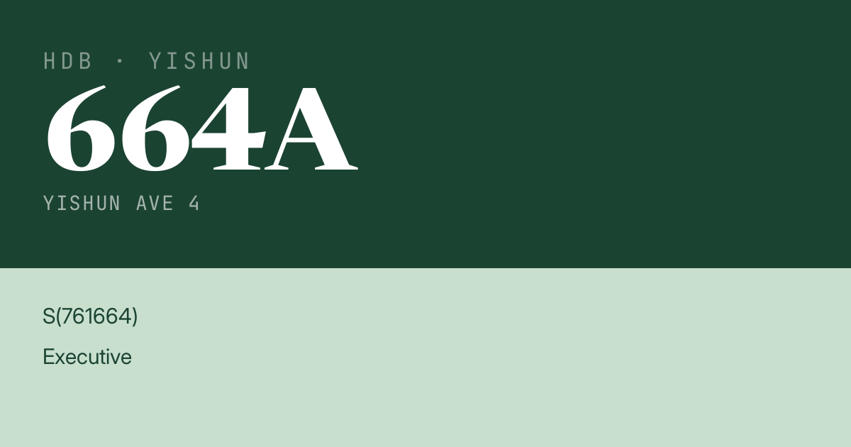 Blk 664A Yishun Ave 4 HDB Resale | Price, Transactions & Rental Data