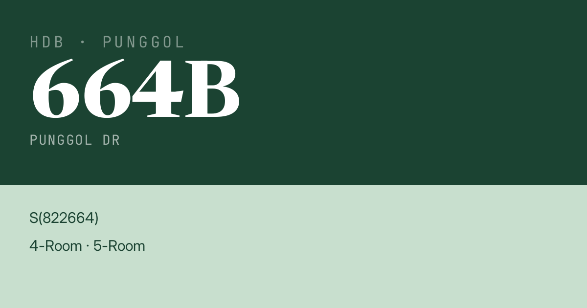 Blk 664B Punggol Dr HDB Resale | Price, Transactions & Rental Data
