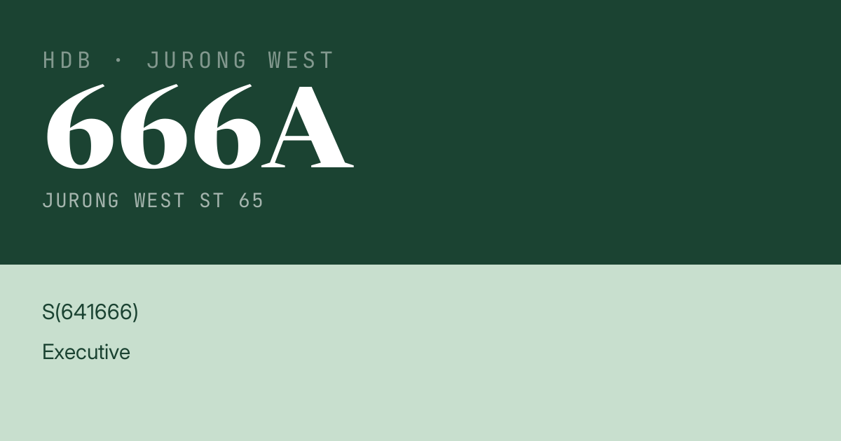 Blk 666A Jurong West St 65 HDB Resale | Price, Transactions & Rental Data