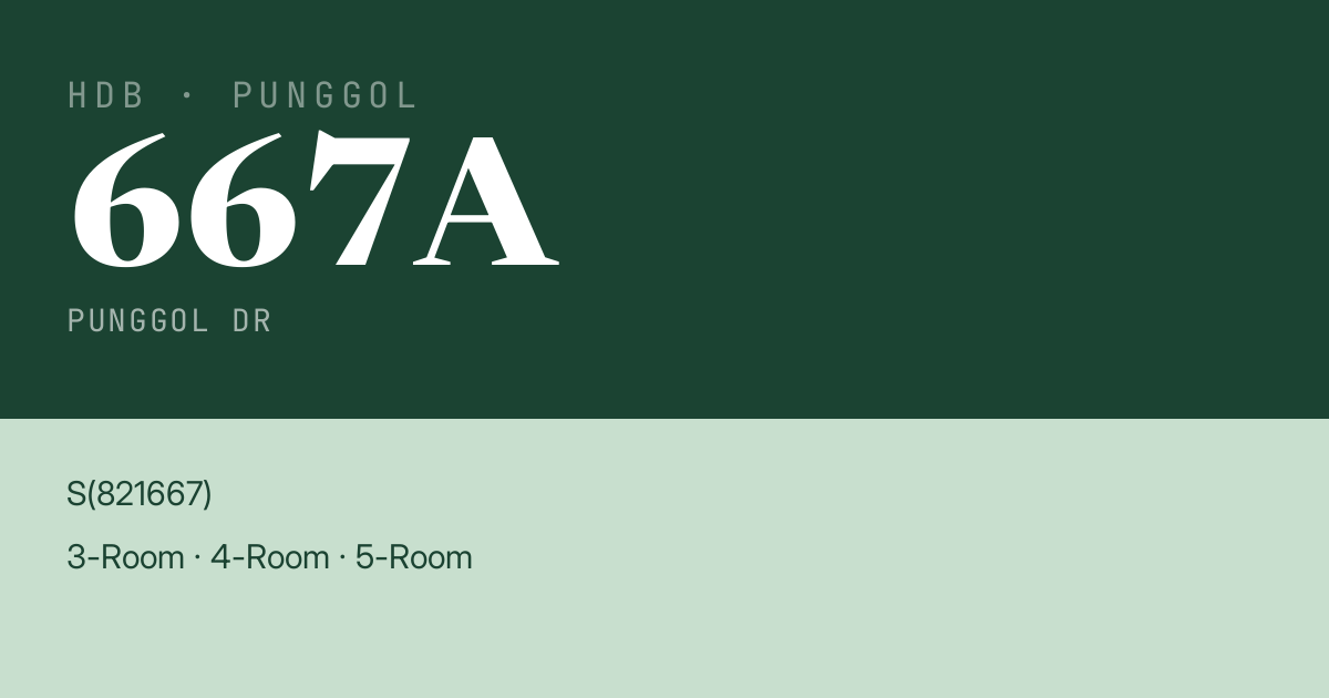 Blk 667A Punggol Dr HDB Resale | Price, Transactions & Rental Data