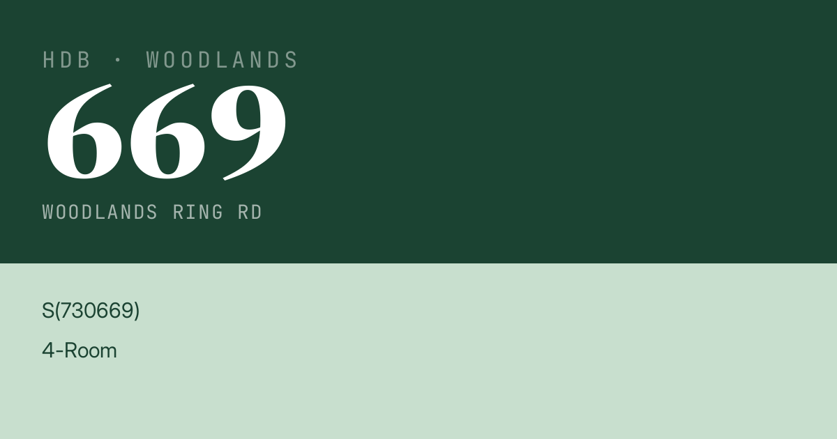 Blk 669 Woodlands Ring Rd HDB Resale | Price, Transactions & Rental Data