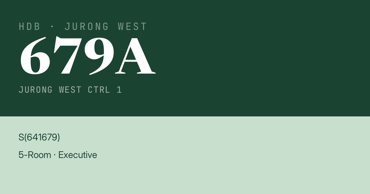 Blk 679A Jurong West Ctrl 1 HDB Resale | Price, Transactions & Rental Data