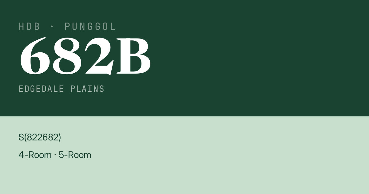 Blk 682B Edgedale Plains HDB Resale | Price, Transactions & Rental Data