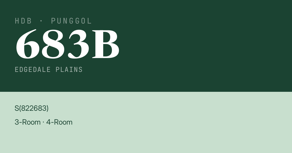 Blk 683B Edgedale Plains HDB Resale | Price, Transactions & Rental Data