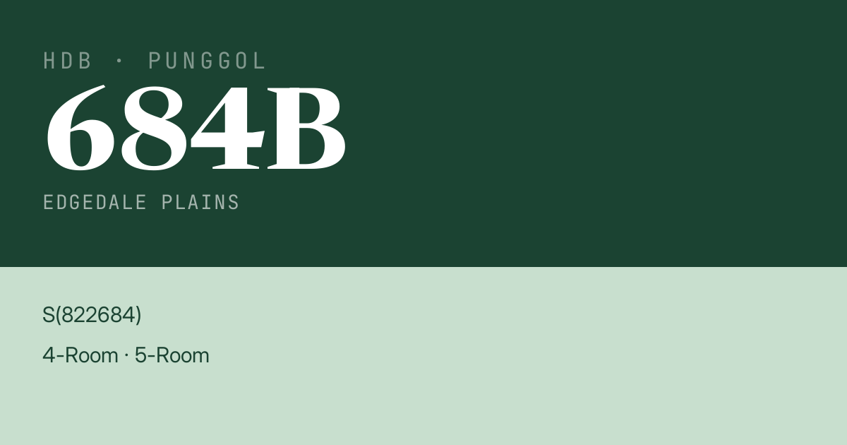 Blk 684B Edgedale Plains HDB Resale | Price, Transactions & Rental Data