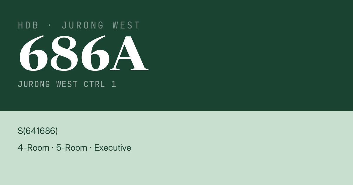 Blk 686A Jurong West Ctrl 1 HDB Resale | Price, Transactions & Rental Data