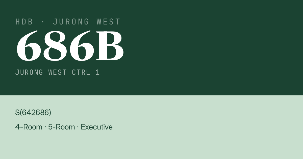Blk 686B Jurong West Ctrl 1 HDB Resale | Price, Transactions & Rental Data