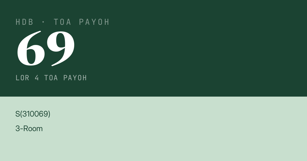 Blk 69 Lor 4 Toa Payoh HDB Resale | Price, Transactions & Rental Data