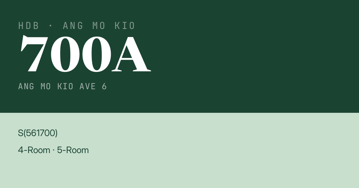 Blk 700A Ang Mo Kio Ave 6 HDB Resale | Price, Transactions & Rental Data