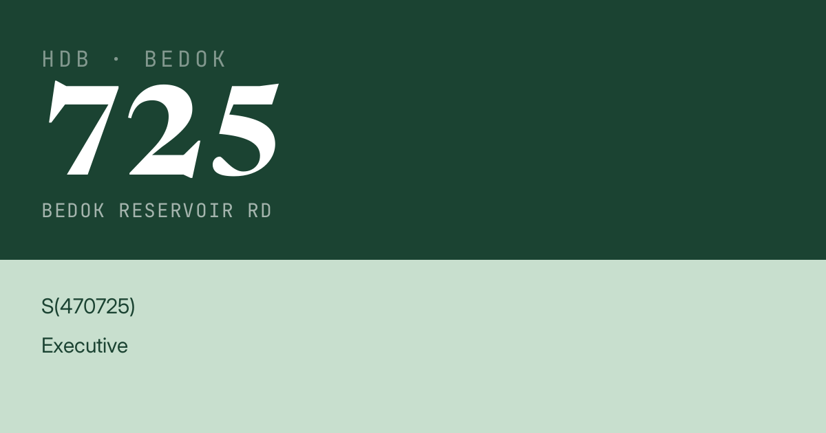 Blk 725 Bedok Reservoir Rd HDB Resale | Price, Transactions & Rental Data
