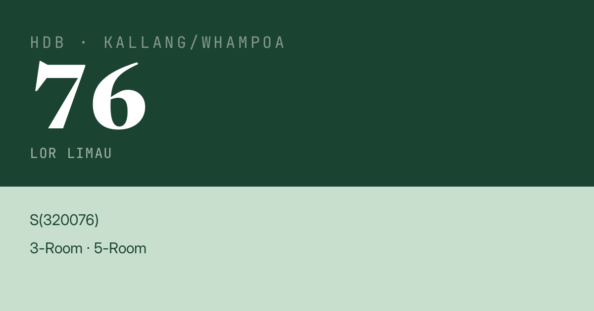 Blk 76 Lor Limau HDB Resale | Price, Transactions & Rental Data