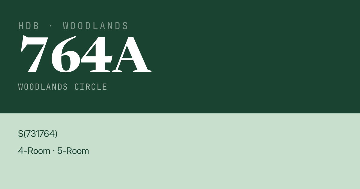 Blk 764A Woodlands Circle HDB Resale | Price, Transactions & Rental Data