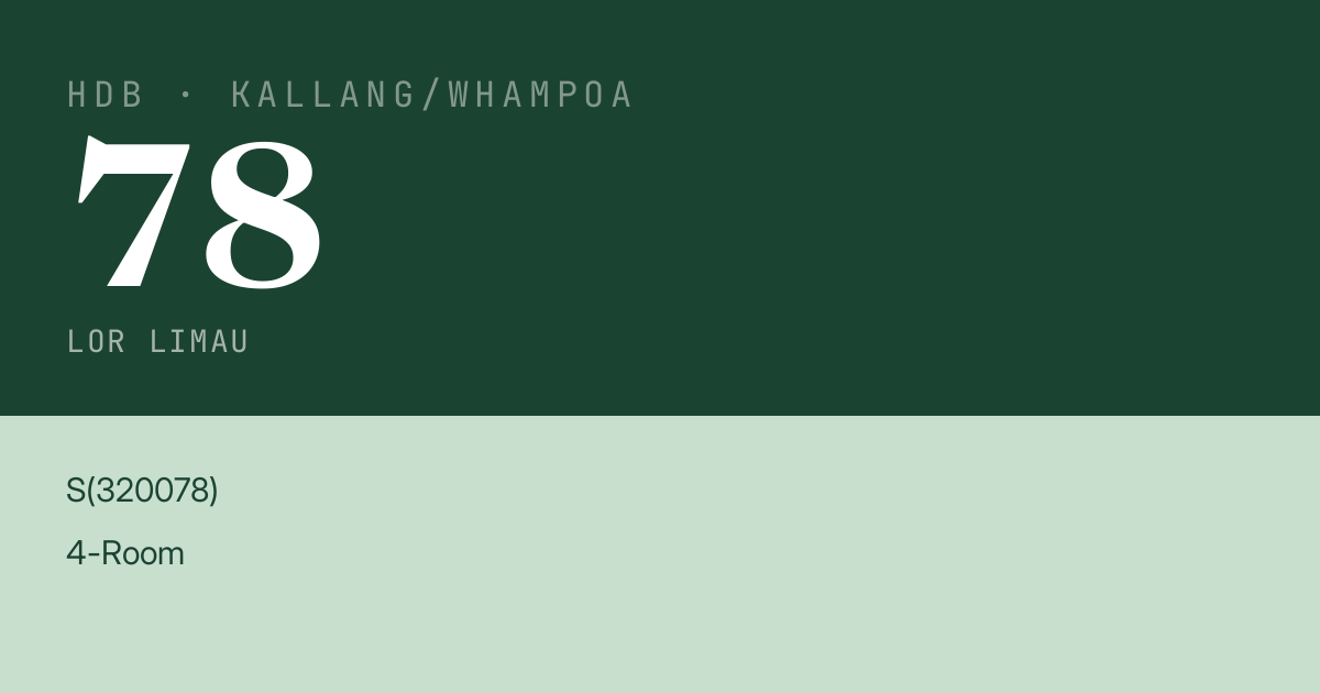 Blk 78 Lor Limau HDB Resale | Price, Transactions & Rental Data