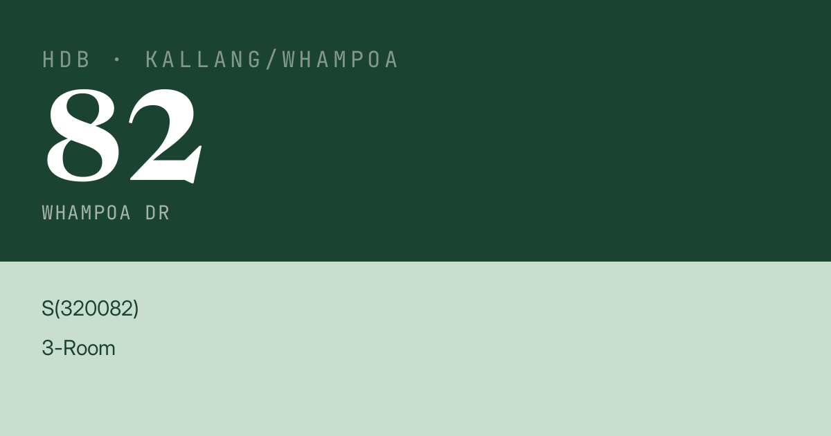 Blk 82 Whampoa Dr HDB Resale | Price, Transactions & Rental Data