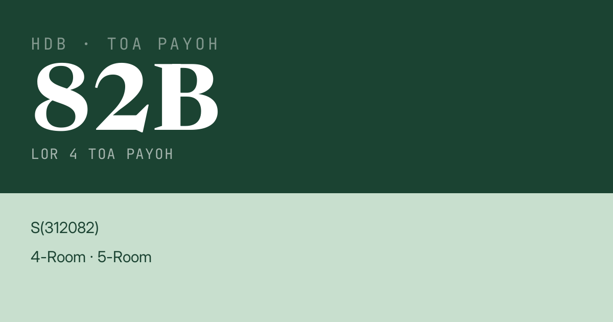 Blk 82B Lor 4 Toa Payoh HDB Resale | Price, Transactions & Rental Data