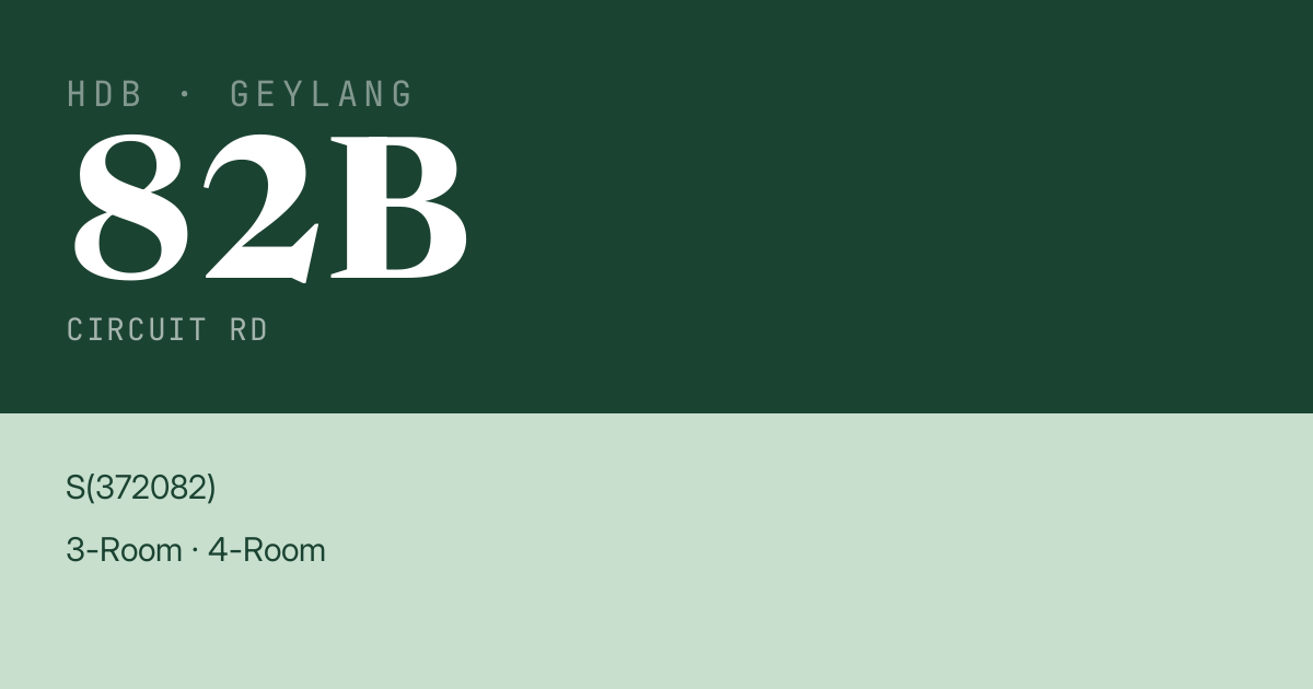Blk 82B Circuit Rd HDB Resale | Price, Transactions & Rental Data