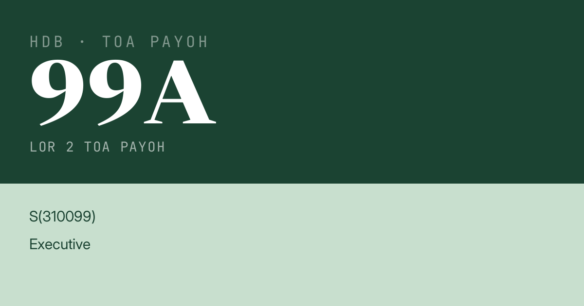 Blk 99A Lor 2 Toa Payoh HDB Resale | Price, Transactions & Rental Data