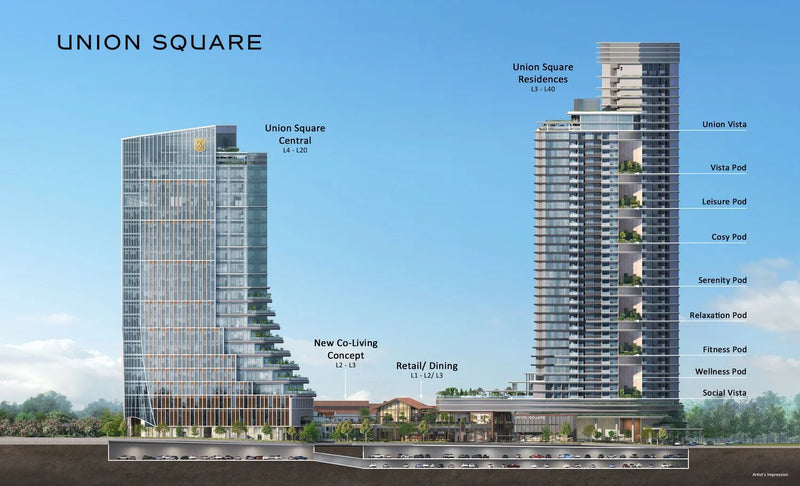 Union Square Residences — hero render